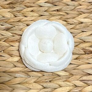 Talbots Camellia Flower Fabric Brooch